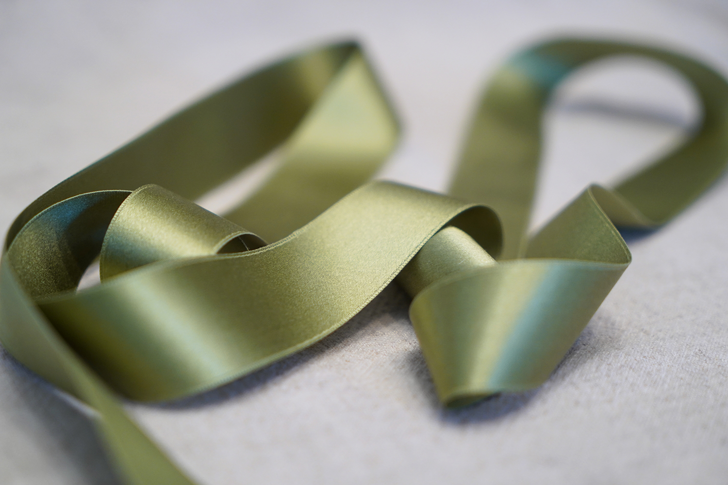1 Olive Green Silk Ribbon - Wm. Booth, Draper